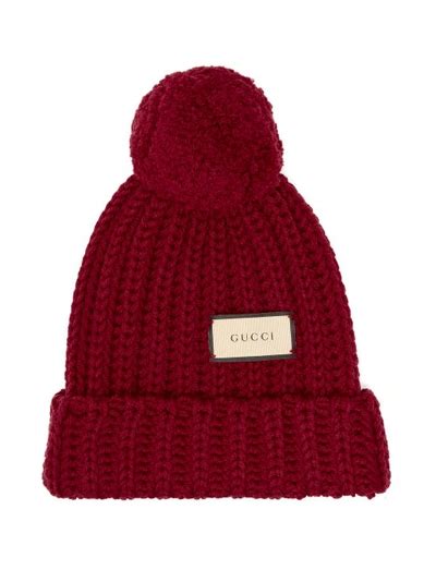 gucci bobble hat ebay|Gucci Wool Tag Bobble Hat & Gloves .